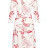 Mi Piace - Dress Line Flower Print - Off White | Red