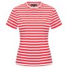 Mi Piace - T Shirt Streep Print - Red | Off White