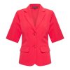 Mi Piace - Short Sleeve Blazer - Red