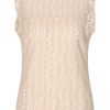 Mi Piace - Top Mouwloos Kant - Beige