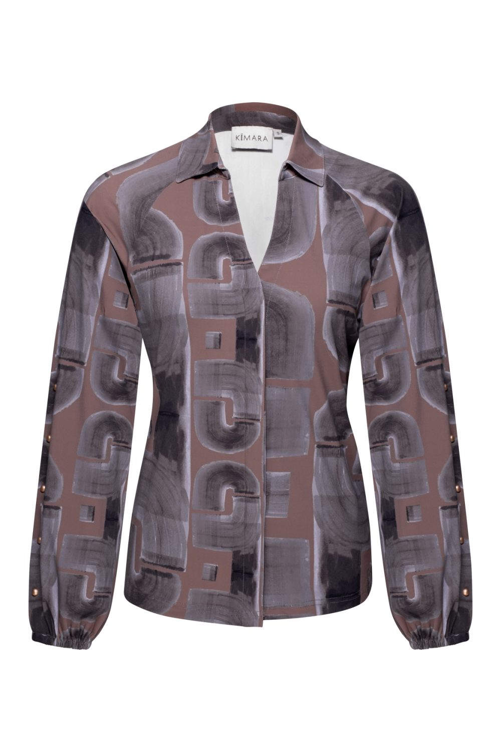 Kimara - Lian Blouse - Fossil Bow