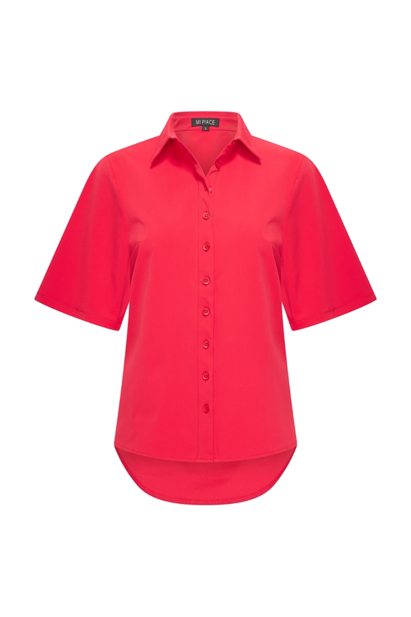 Mi Piace - Blouse Wijde Mouw - Red