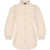 Mi Piace - Blouse Ballon Mouw - Beige