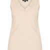Mi Piace - Hemd V Hals Kant - Beige