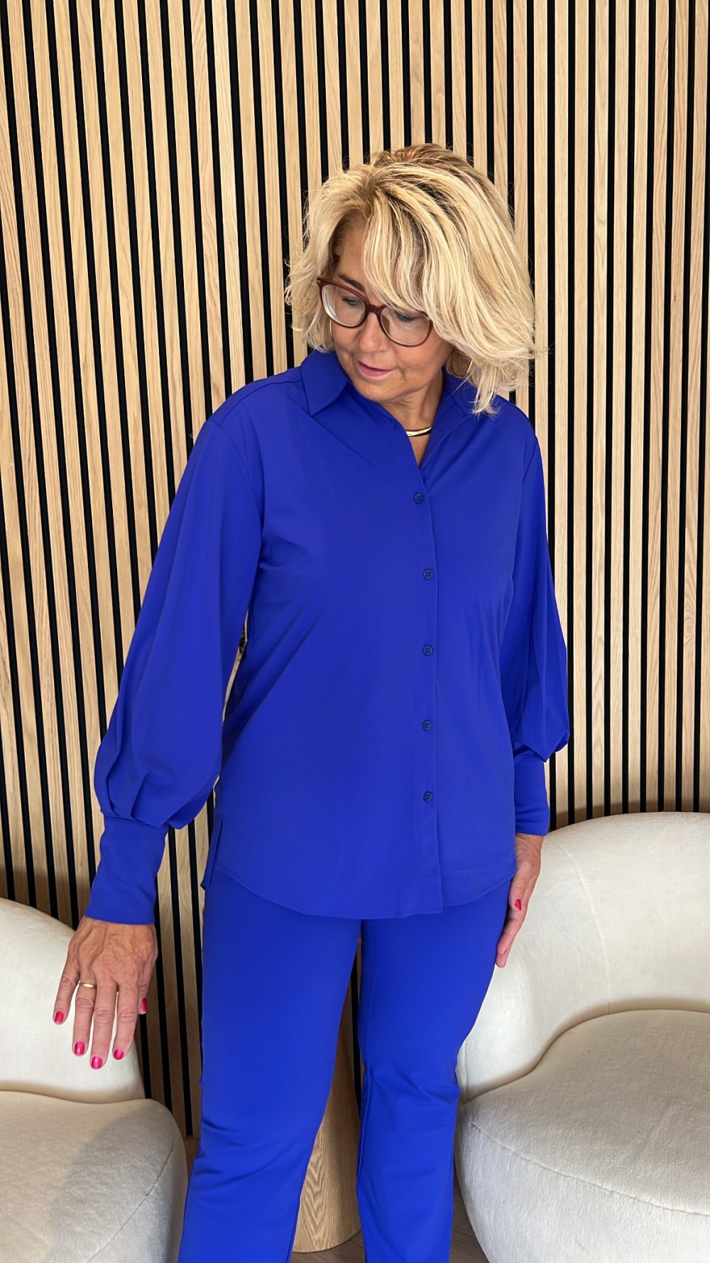 Lady Day - Ilse Blouse - Cobalt blue