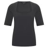 Mi Piace - T Shirt Square Neck - Black