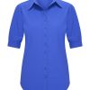 Mi Piace - Blouse Pofmouw Korte Mouw - Kobalt