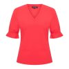 Mi Piace - Top Ruches Mouw - Red