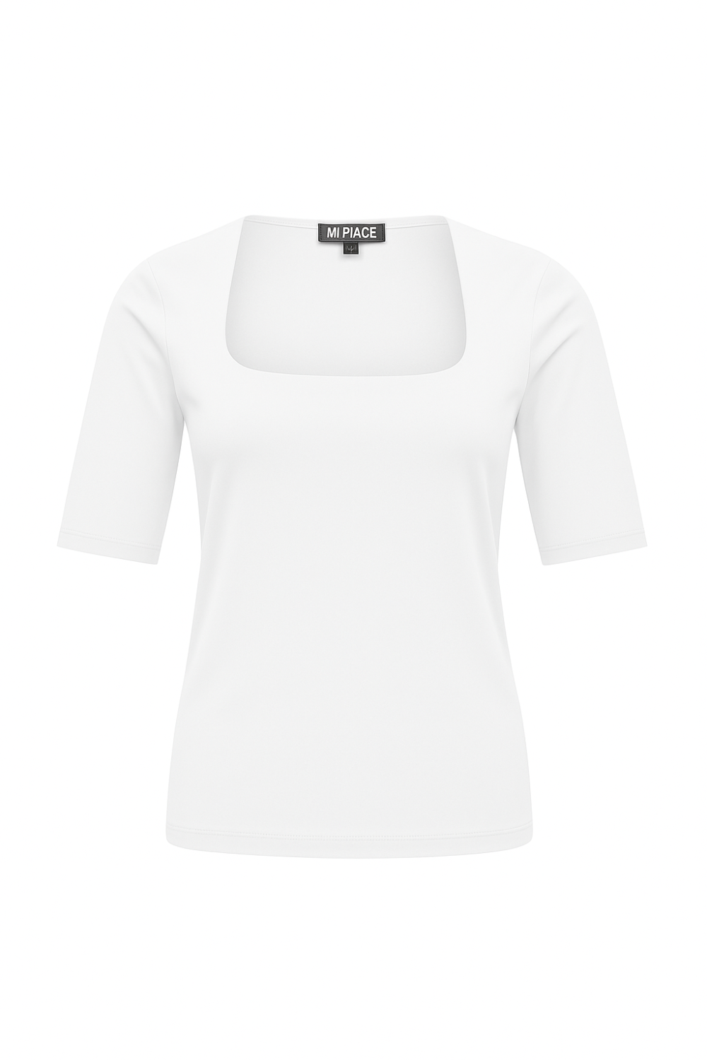 Mi Piace - T Shirt Square Neck - White