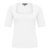 Mi Piace - T Shirt Square Neck - White