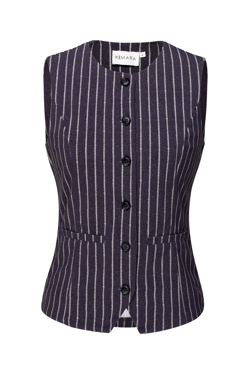 Kimara - Esmee Gilet - Dotted Pinstripe