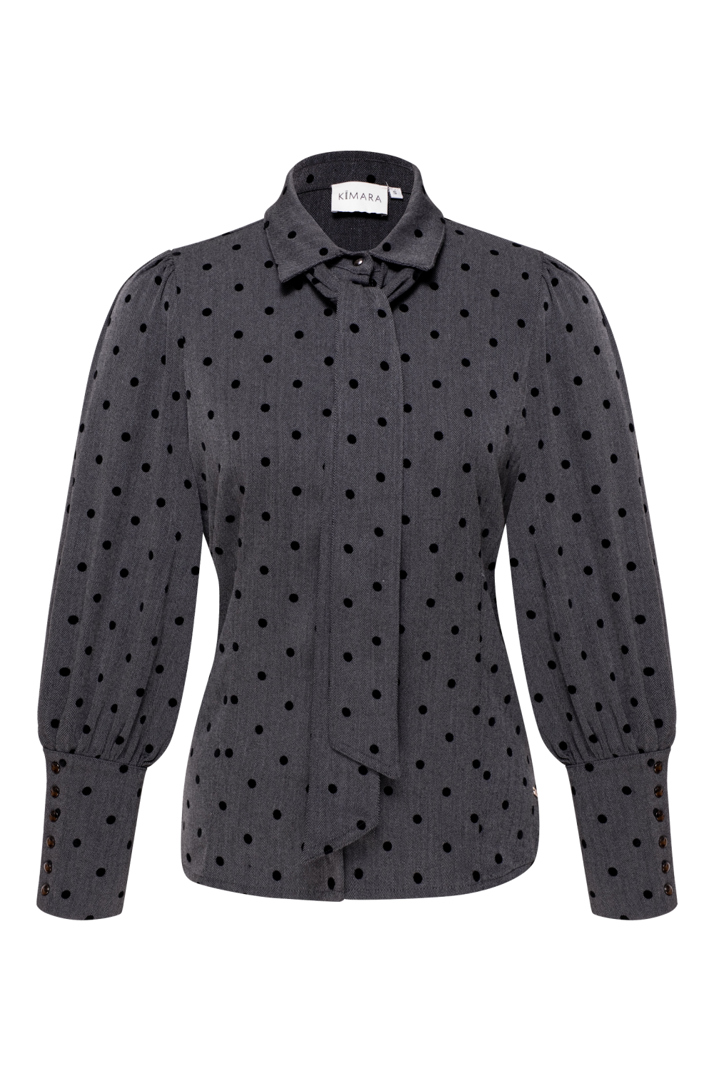 Kimara - Zara Blouse - Denim Dotted