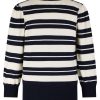 Lady Day - Alina Stripe Sweater - Blue/Champagne