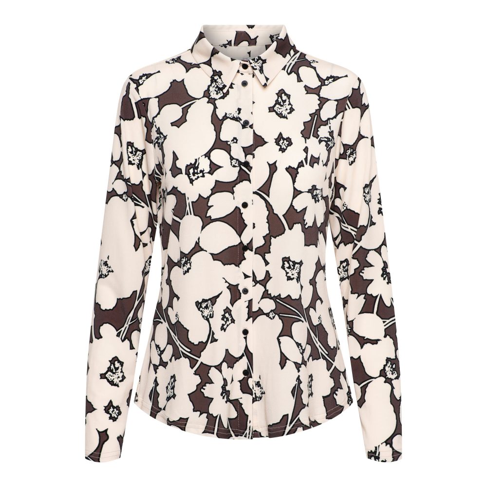 &Co Woman - Lotte big flower - Chocolate multi