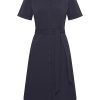 Mi Piace - Jurk Korte Mouw Knoopjes - Dark Blue