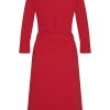 Mi Piace - Jurk 3/4 Mouw - Dark Red