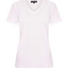 Mi Piace - T shirt V Hals Korte Mouw - White