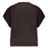 Red Button - Sleeveless Fuzzy - Espresso