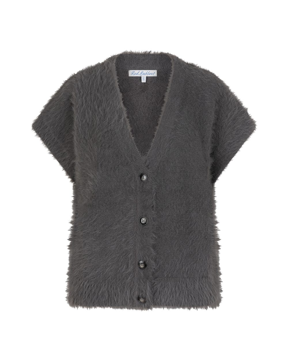 Red Button - Sleeveless Fuzzy - Lava