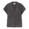 Red Button - Sleeveless Fuzzy - Lava