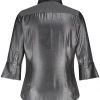 ZIP73 - Blouse Cut-Out Metallic Grey