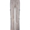 ZIP73 - Cargo Wide Leg Sparkling Grey