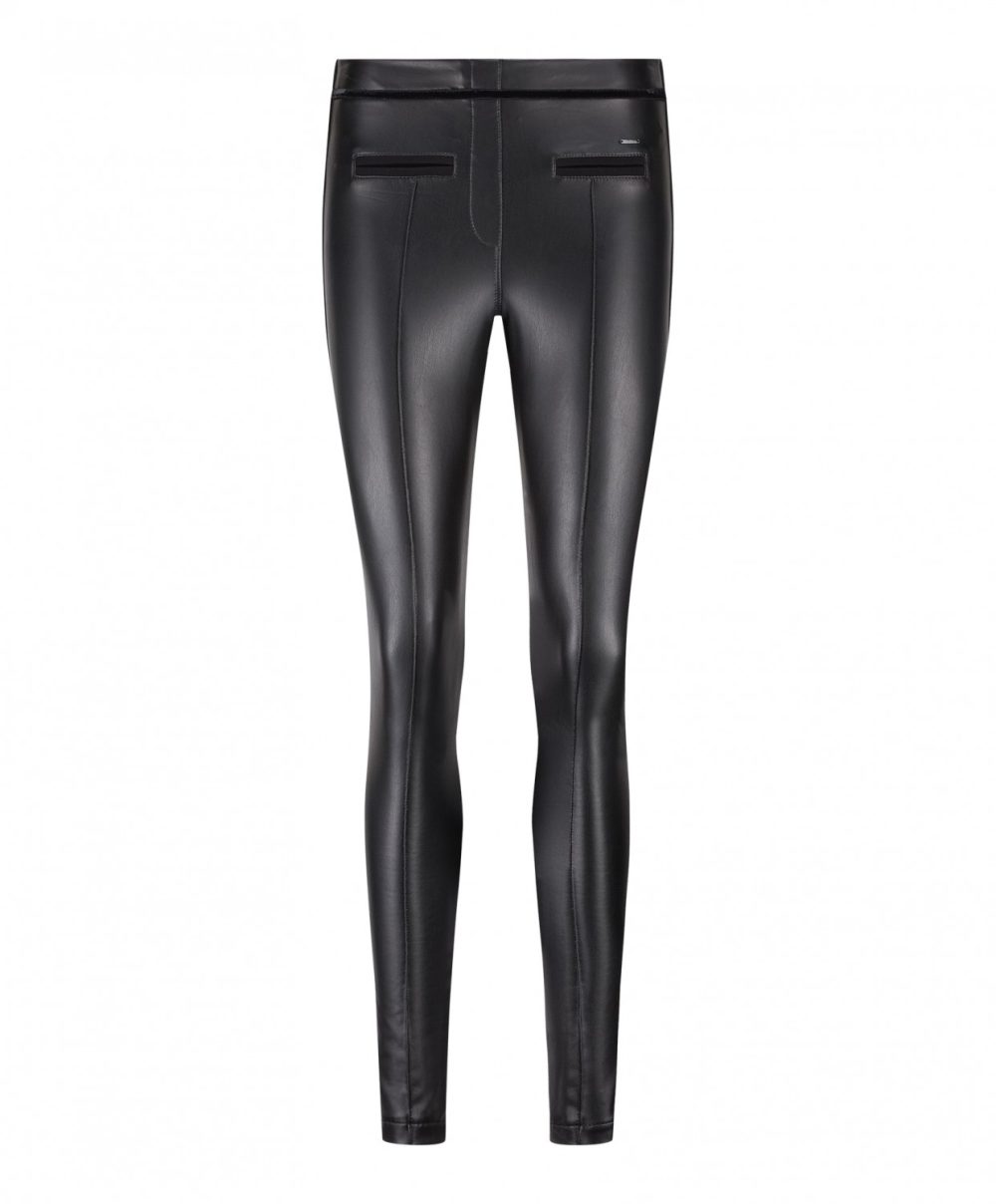 ZIP73 - Leather Tregging Black