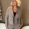 Red Button - Skipper Punta Pinstripe - Warm Taupe