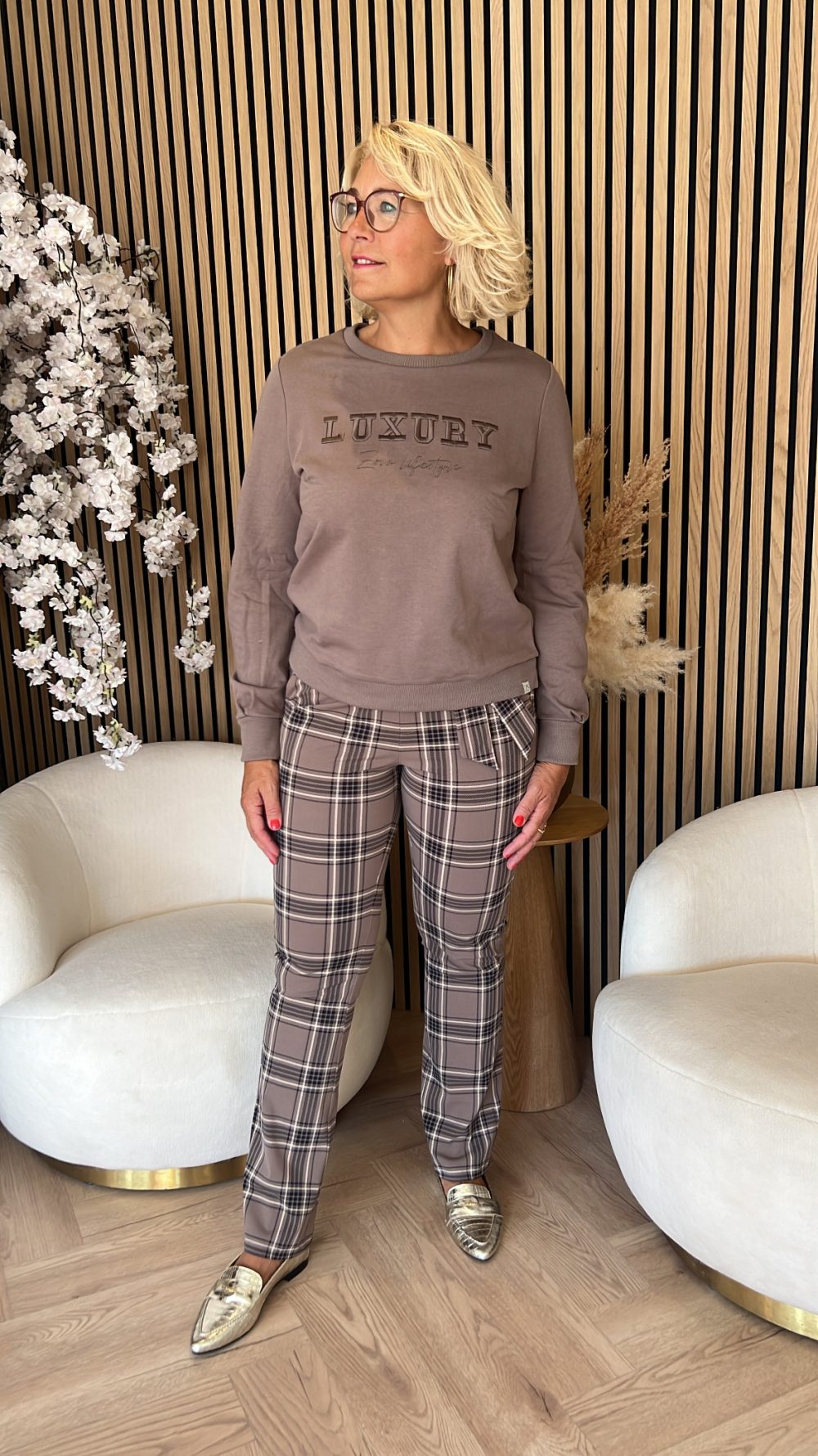 Zoso - Romee Trousers - Mocha-Navy