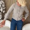 Red Button - Cardigan Ajour Sparkle - Truffle