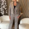 Red Button - Bibette Punta Pinstripe L32 - Warm Taupe