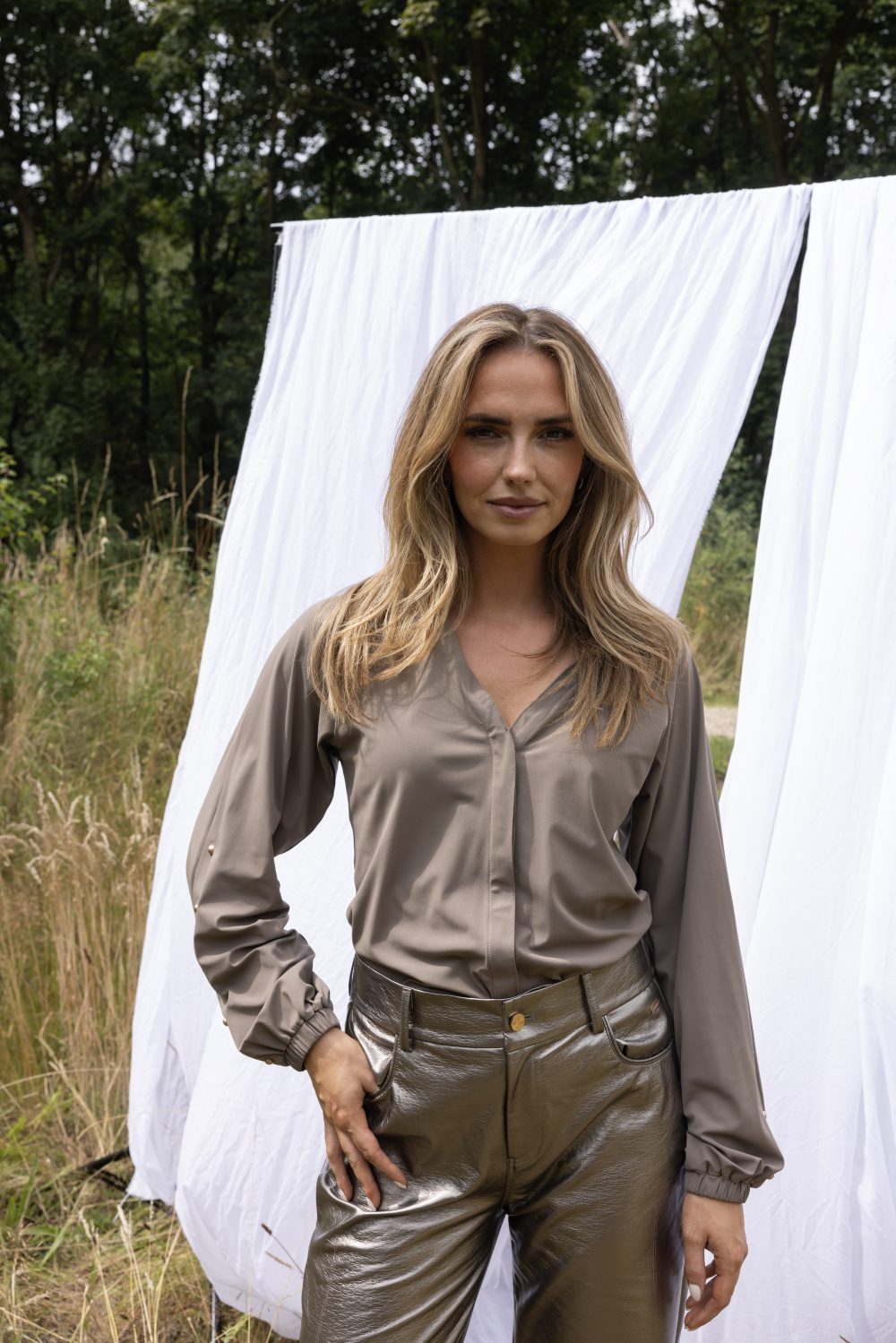 Kimara - Lian Blouse - Ash Mist