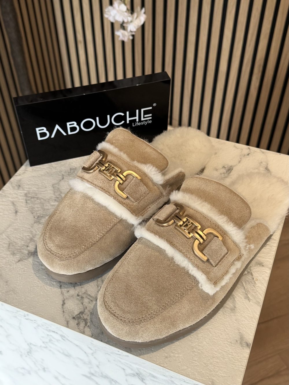 Babouche - Sadie Instapper - Beige /Suede