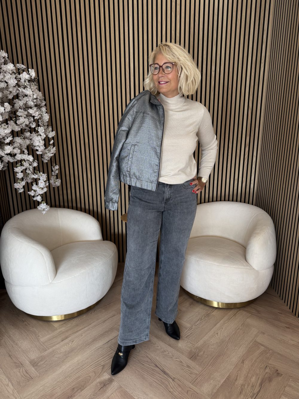 Red Button - Colette Grey Denim - Grey Denim