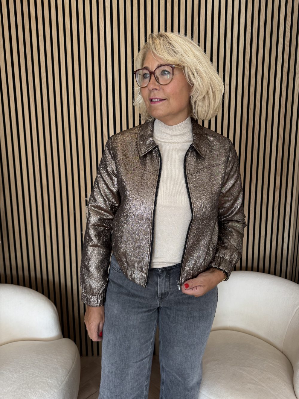 Red Button - Bomber Metallic - Coppergold