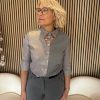 ZIP73 – Blouse Cut-Out Sparkling Grey