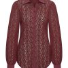Mi Piace - Blouse Lace - Burgundy