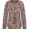 Mi Piace - Blouse Abstracte Print - Burgundy | Latte
