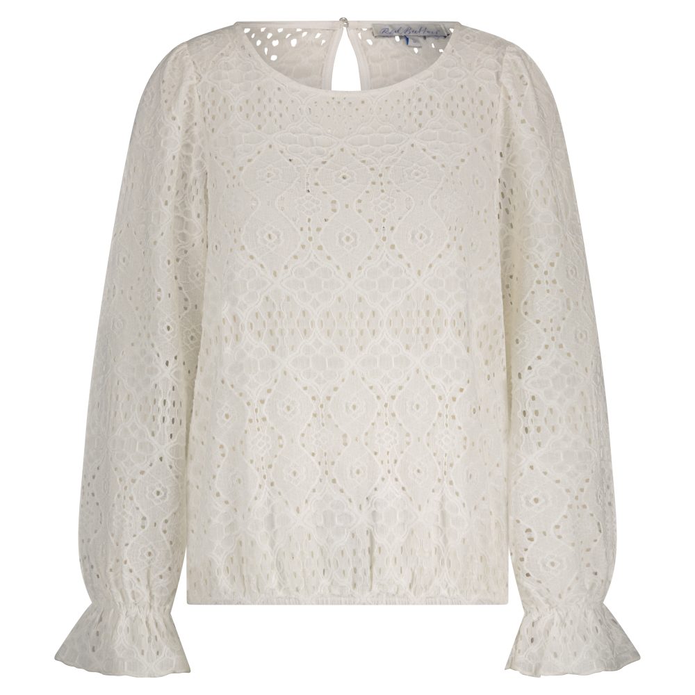 Red Button - Top Ajour - Off White