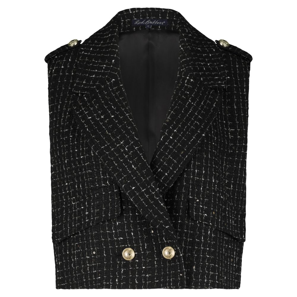 Red Button - Skipper Sleeveless Boucle - Black