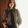 Lady Day - Mary Blouse - Herringbone print