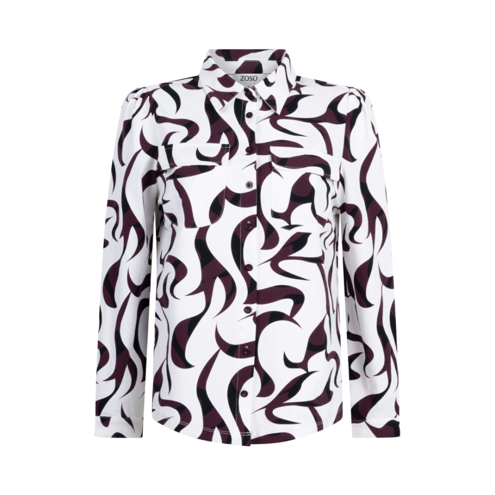 Zoso - Hailey Blouse - Offwhite-bordeaux