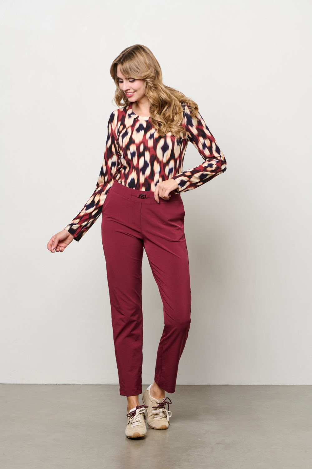 &Co Woman - Venna Faded Small - Wine Red multi