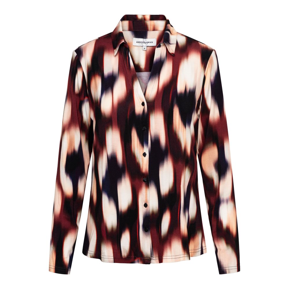 &Co Woman - Vayen Faded Big - Wine Red multi