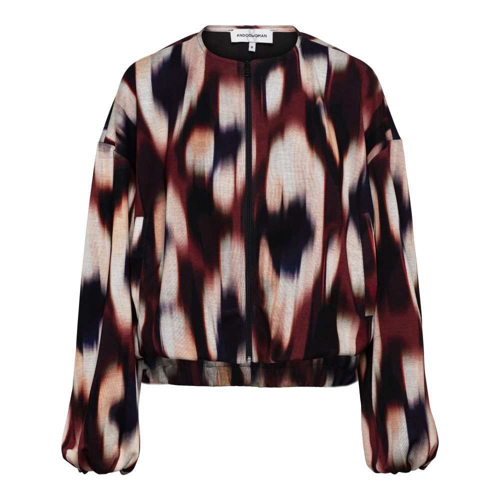 &Co Woman - Diede Faded Big - Wine Red multi