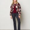 &Co Woman - Diede Faded Big - Wine Red multi
