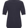 Mi Piace - Blouse Kort Pofmouw - Dark Blue