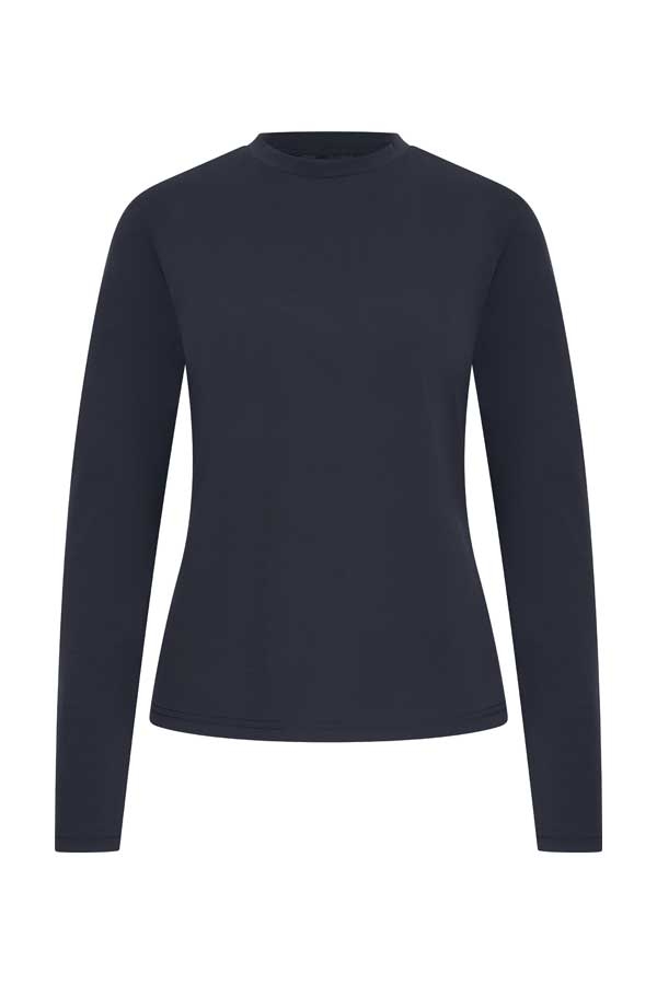 Mi Piace - T Shirt Ronde Hals Lange Mouwen - Dark Blue