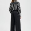 Lady Day - Bente Blouse - Black/Wool White stripe