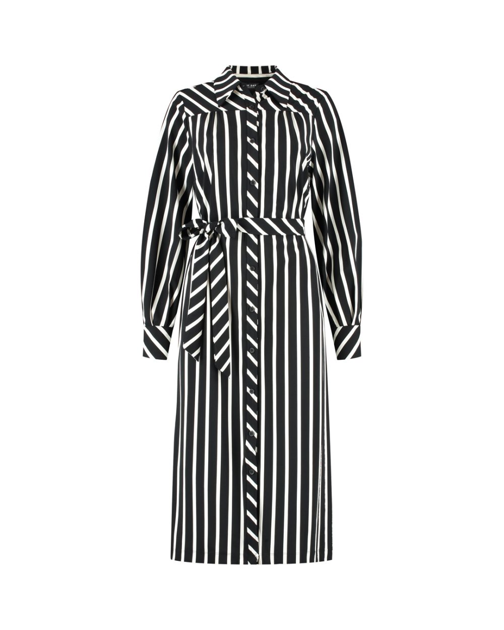 Lady Day - Hope Dress - Black/Wool White stripe